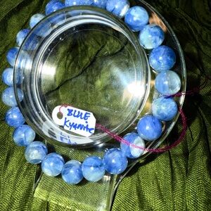 RARE Blue Kyanite Beaded Bracelet